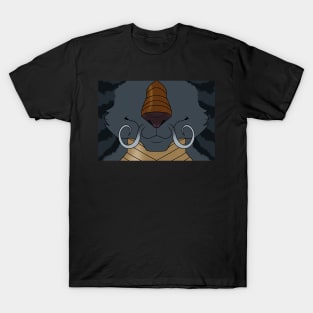 Grey Whisker Noodle Face T-Shirt